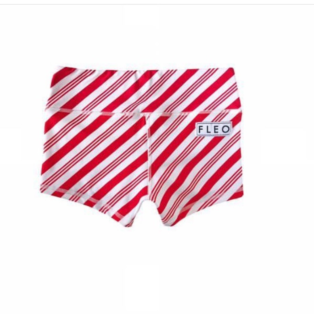 Candy Cane Fleo Shorts